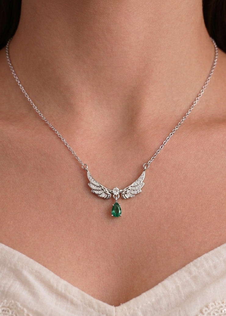 Stone Necklace Premium Finish 925 Silver