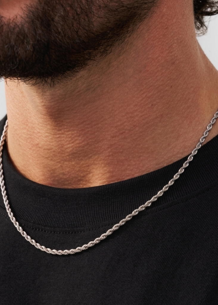 Mens Necklace Silver 925k itlian