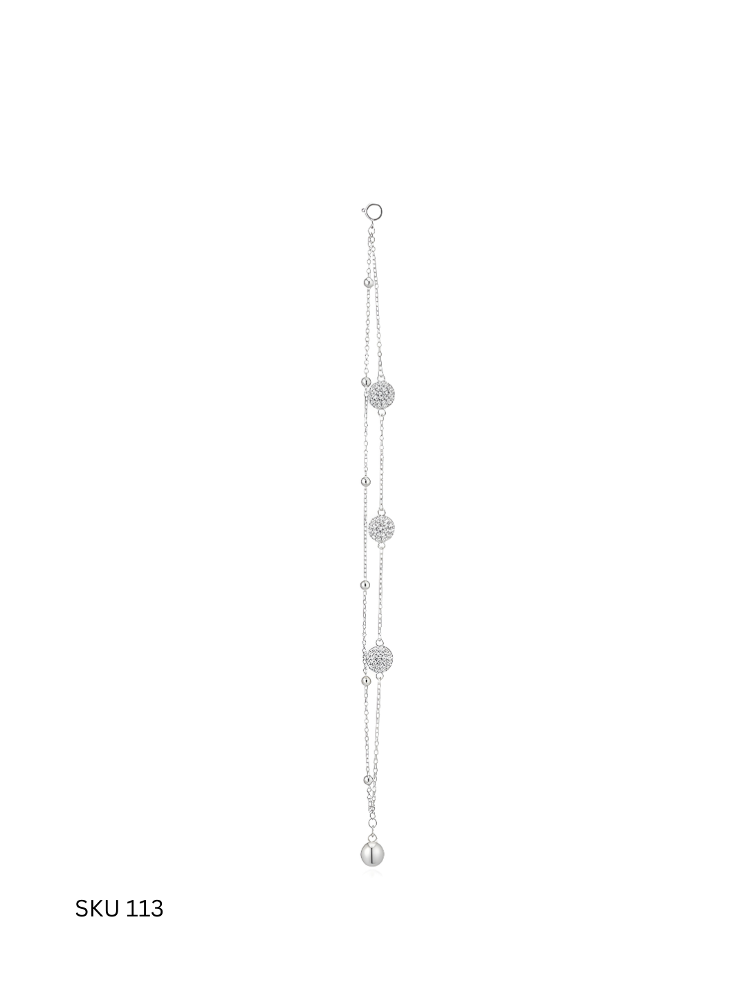 A contemporary double-circle bracelet crafted in Italian sterling silver (925), platinum plated for enhanced shine. Designed to symbolize harmony and modern femininity.