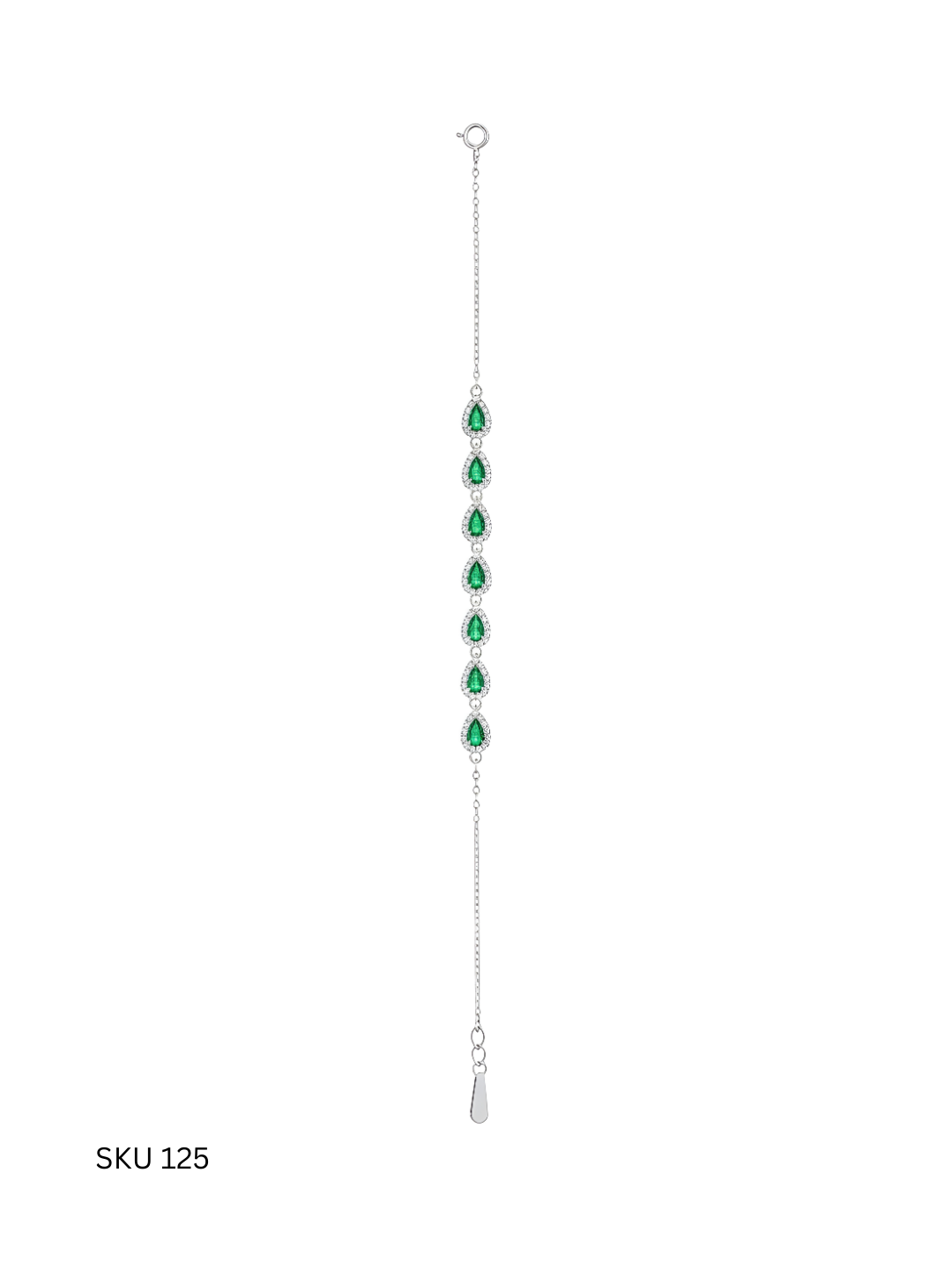 A refined teardrop bracelet crafted from Italian sterling silver (925) with platinum plating, offering graceful movement and elegant simplicity.