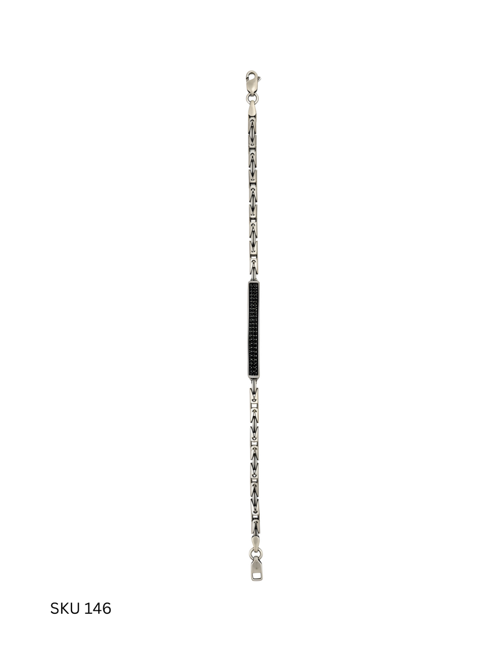A premium King bracelet crafted from Turkish 925 sterling silver with a bold black finish. Designed for statement-making luxury and commanding presence.