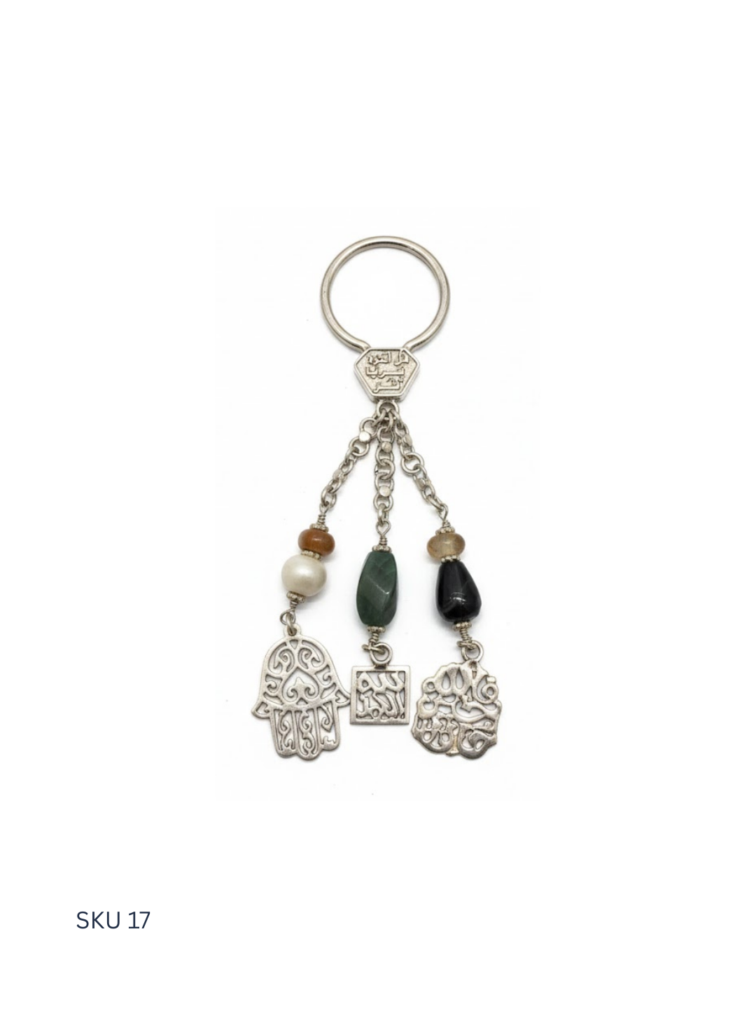 A premium lady’s silver medal keychain made from Egyptian 800 silver and enhanced with decorative stones. Designed for her, this Western-style piece combines elegance, detail, and everyday functionality.