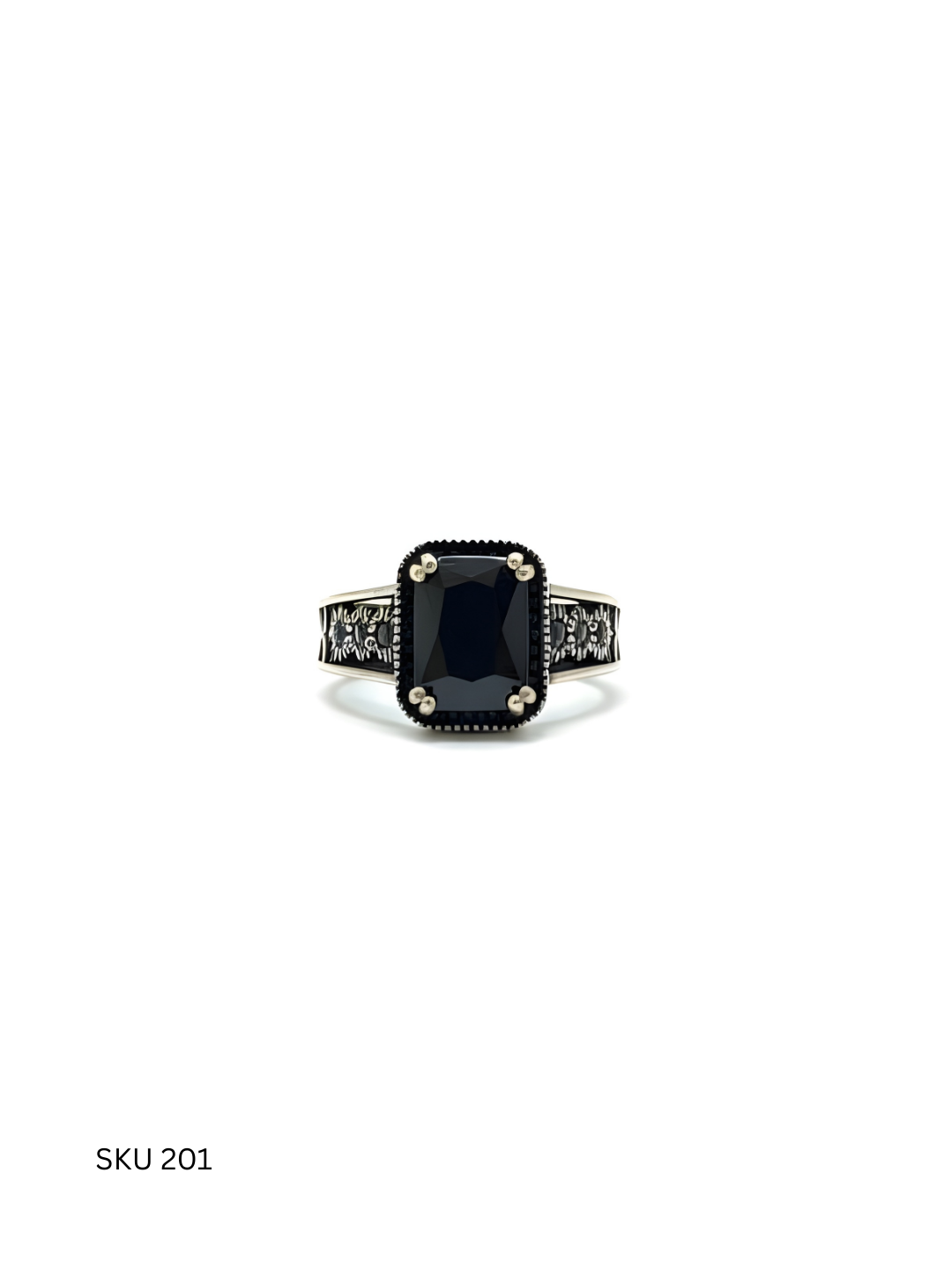 A classic-fit men’s ring crafted from Turkish 925 sterling silver with a black stone centerpiece. Designed for simplicity, comfort, and daily wear.