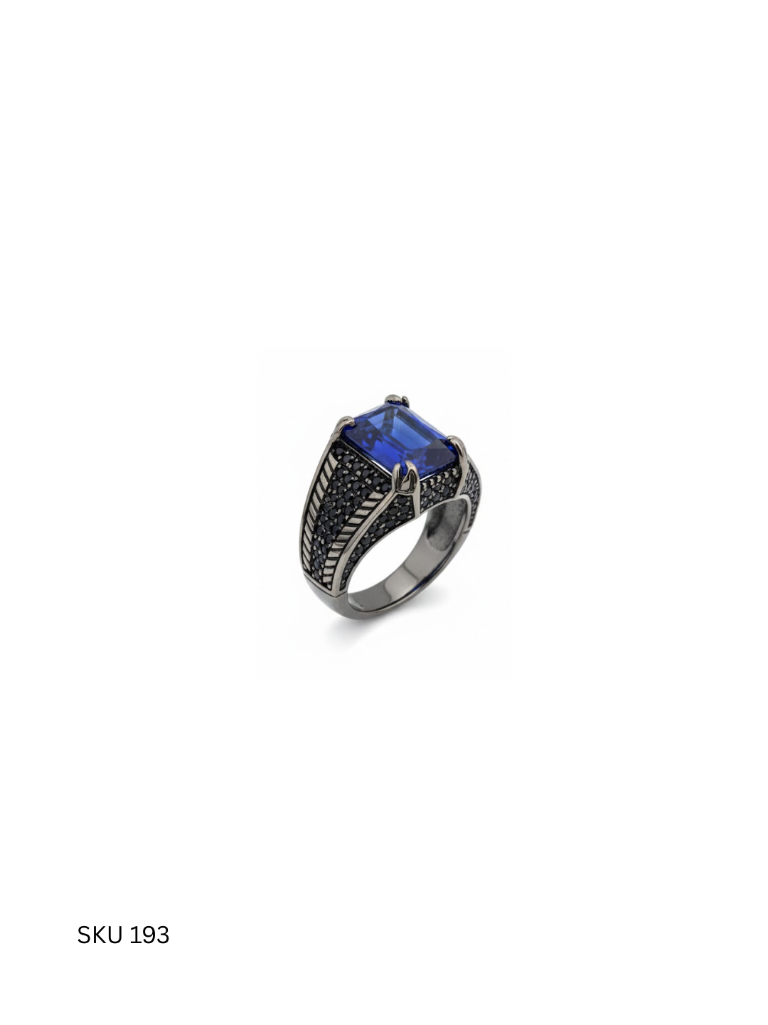 A simple and stylish men’s ring crafted from Turkish 925 sterling silver and accented with a blue stone. Designed to offer visual appeal and comfort at an accessible price point.