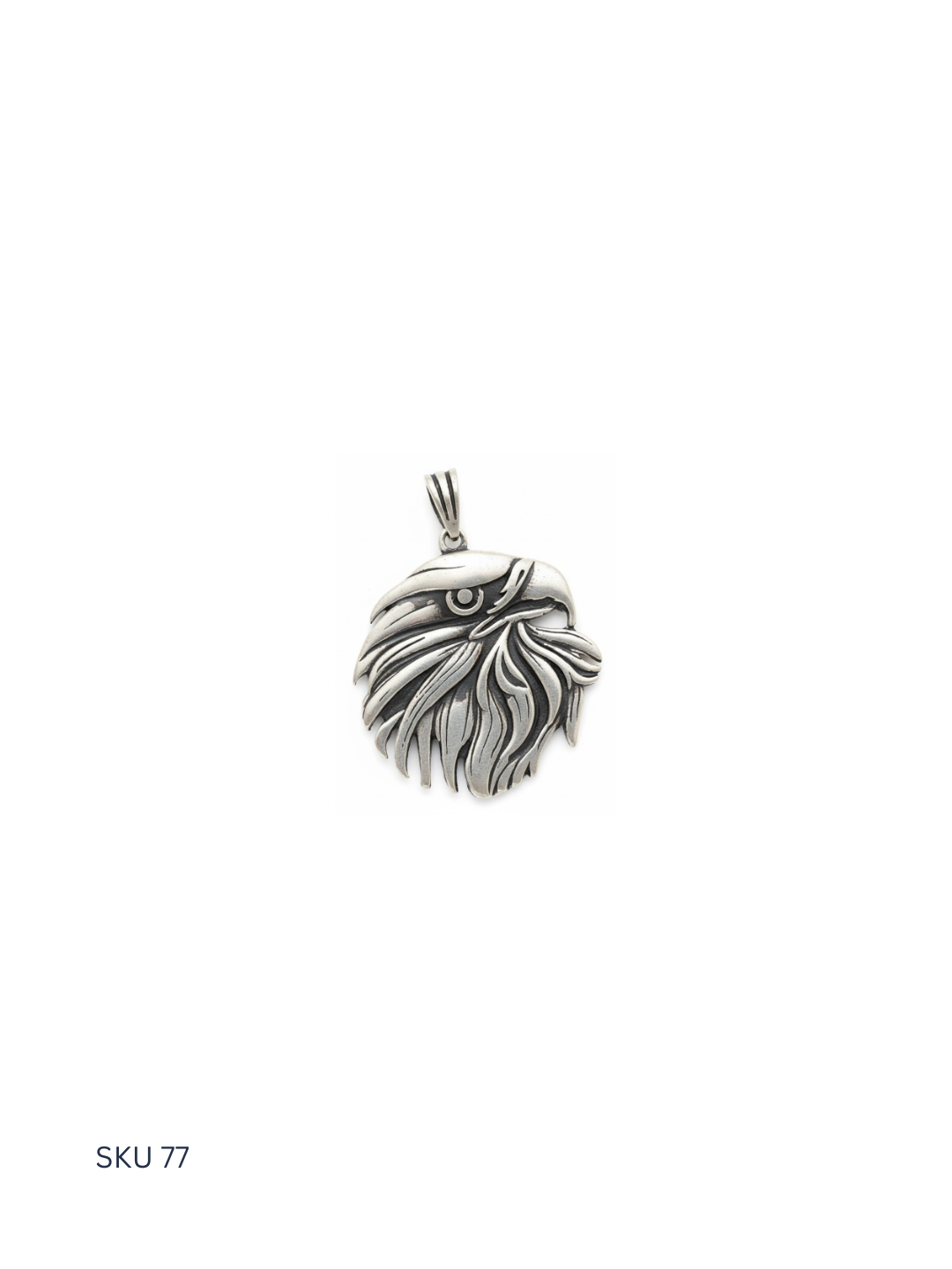 A premium falcon pendant crafted in Turkish sterling silver (925) with enhanced detailing, designed for men who value bold luxury and refined strength.