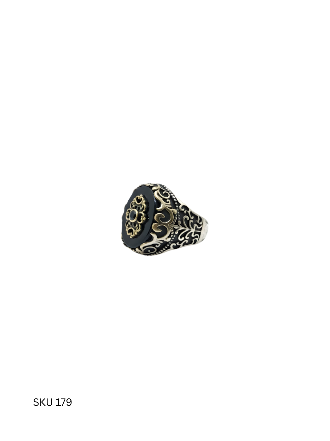 A commanding Sultan-inspired ring crafted from Turkish 925 sterling silver. Featuring intricate detailing and a bold silhouette, this premium piece reflects heritage craftsmanship and authority.