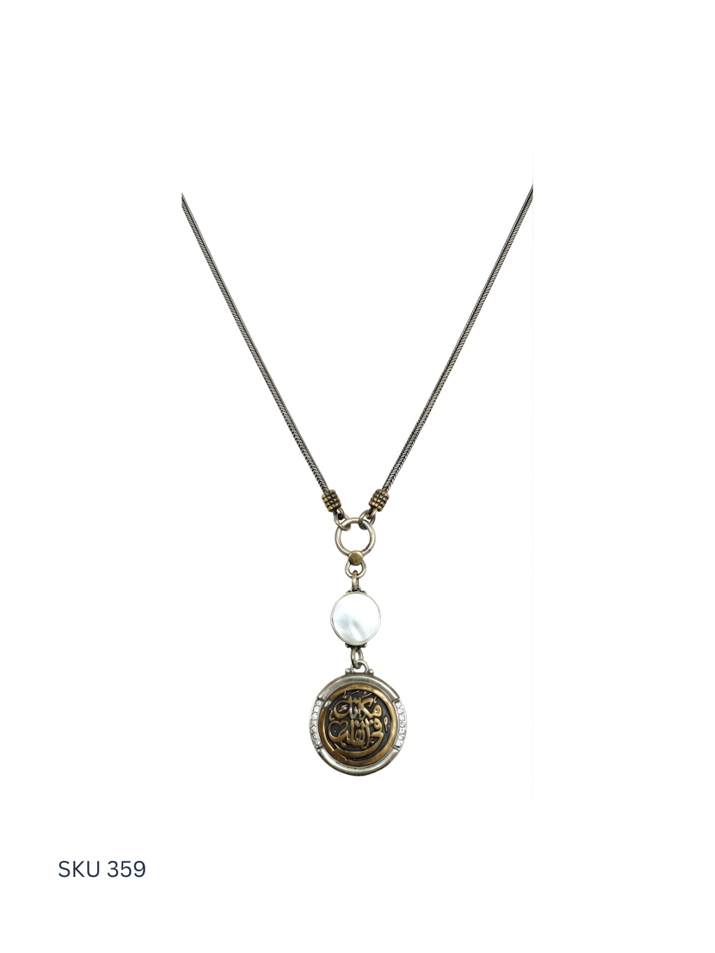 Necklace with pendant on a white background