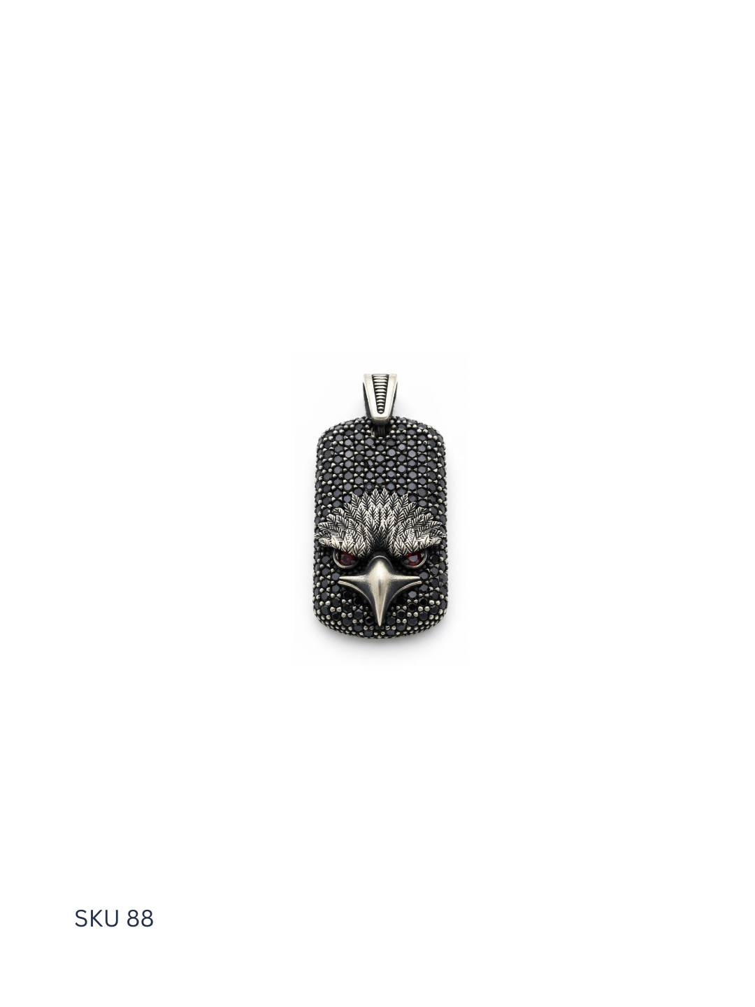 A contemporary falcon pendant crafted in Turkish sterling silver (925), combining sharp detailing with modern masculinity.