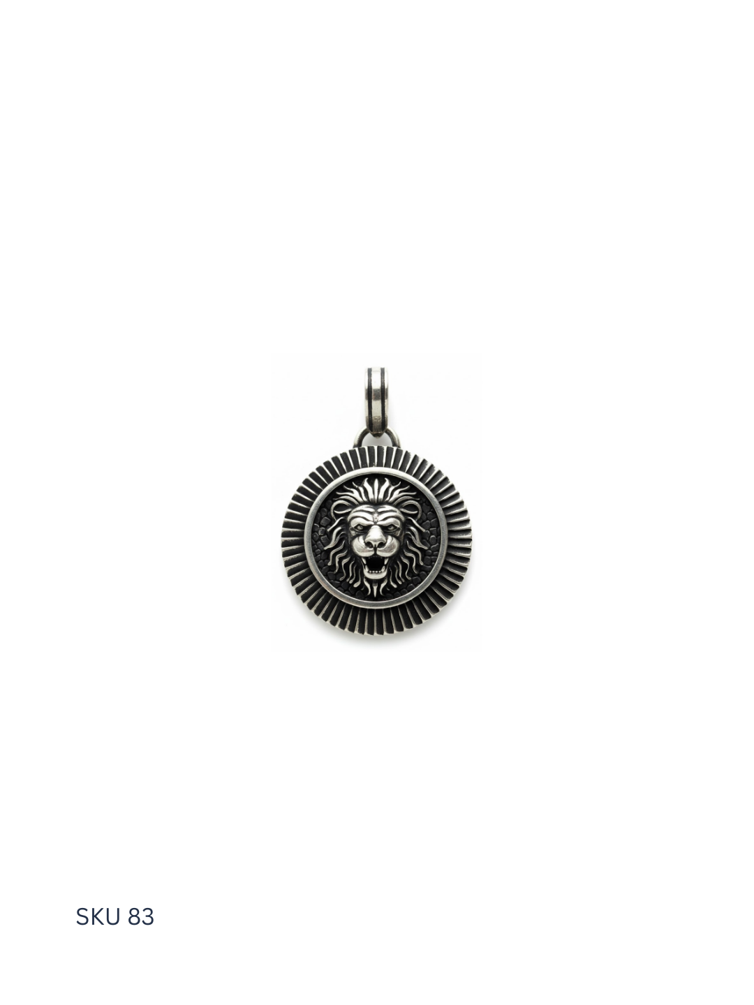 A statement lion pendant in Turkish sterling silver (925), symbolizing leadership, power, and noble masculinity.